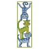 Cat Flower Vine - 11CT Stamped Cross Stitch Bookmark 18*6cm(Double Sided)