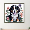 Chiot-Peinture au diamant de forage rond-30*30cm