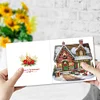 (US Local)12Pcs Christmas Snowman DIY Diamond Painting Card for Friends Family Gift