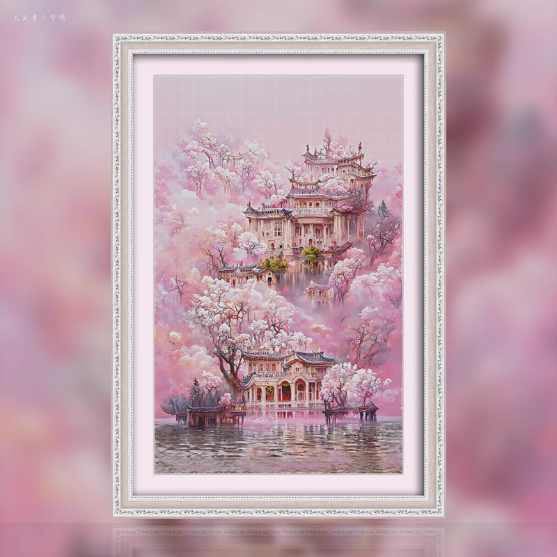 1set DIY Printed Cross Stitch Kit [ZZ2884- Girl's Heart Fairy Tale World] Cross Stitch Kit Painting Fairy Cross Stitch
