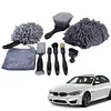Car Wheel Detail Brush Kit Soft-Bristled Rim Cleaner Tire Shine Applicator Pad