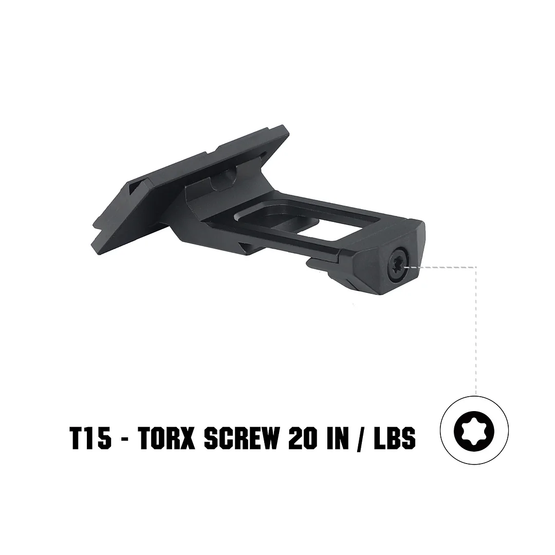 ohhunt® 45 Degree Offset Red Dot Sight Mount Plate for Picatinny Rails Compatible with FB-O4/ACRO P1/P2