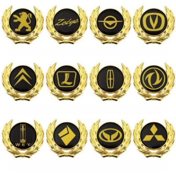 Wheat Ear Car Stickers Car Metal Car Logo Stickers 3d Three-dimensional Decorative Stickers