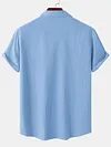 2022 Summer hot sale Men's Solid Color Double Pocket Comfortable Casual shirts