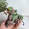 Creative Dragon Tree Succulent Planter Resin Garden Statue Decorative Plant Pot