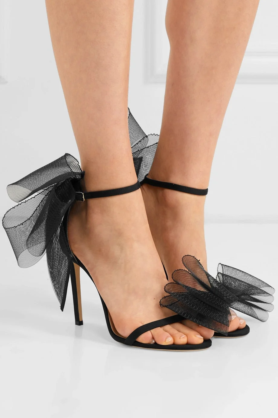Vstacam  Summer Women Sandals PU Buckle Strap Thin Heels Butterfly-Knot 11CM High Heels Pumps Lady Sandal Woman Shoes