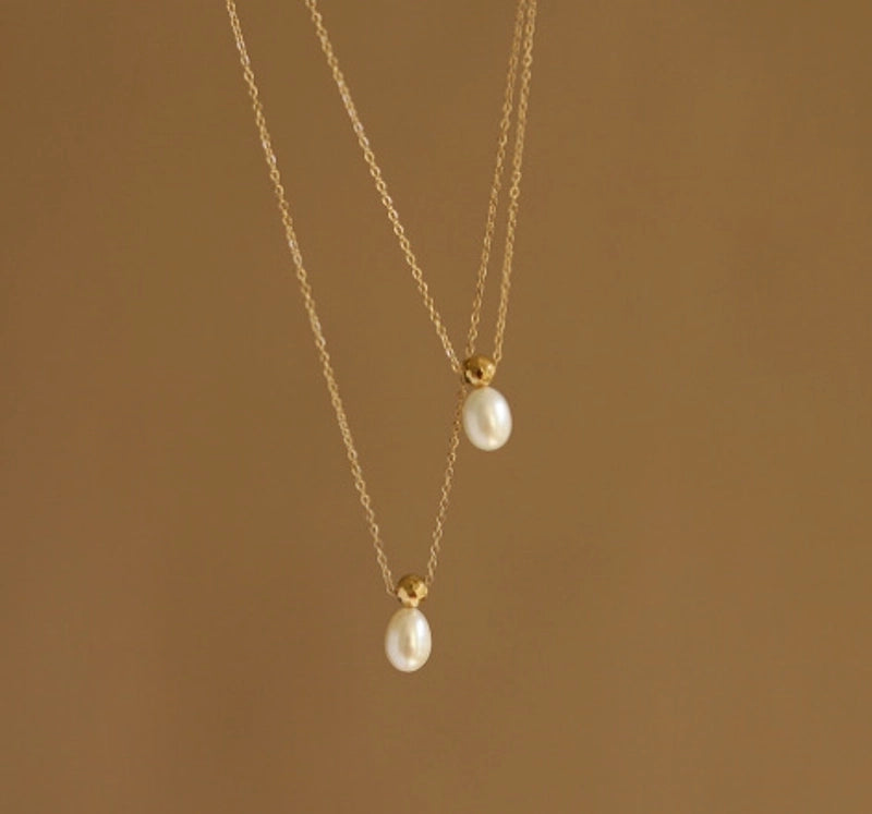 2 Pieces Minimalist Classic Style Geometric Titanium Steel Plating Pendant Necklace