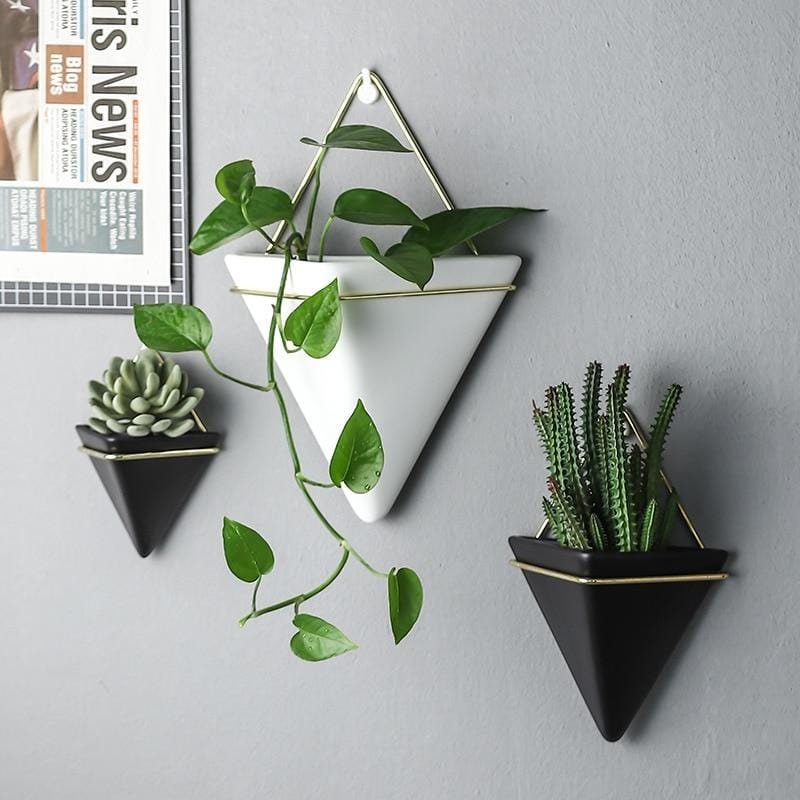 Triangle Wall Ceramic Vase