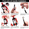 Universal hydraulic hose fitting insertion tool for mountain and road bikes, oil brake needle driver installation