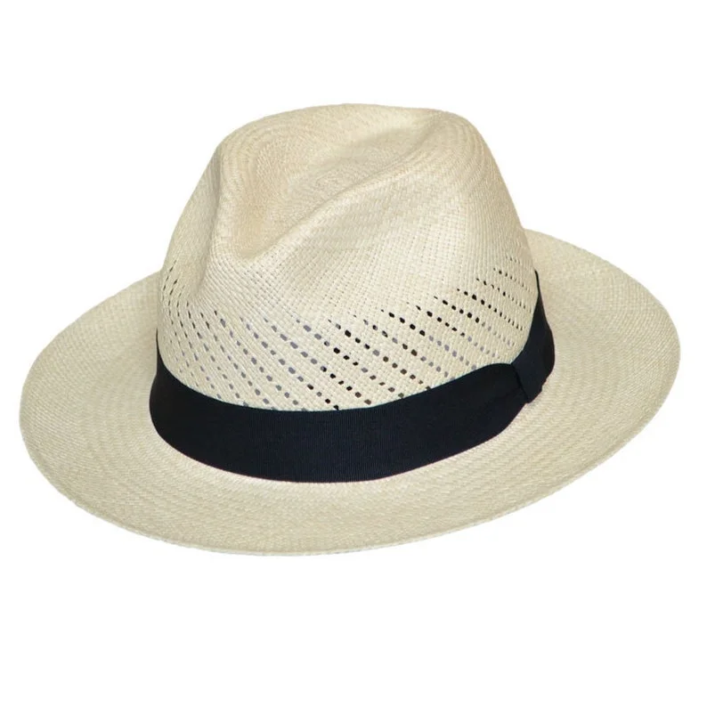 Classic Vented | Original Panama Hat | Brisa Weave | Natural Straw | Black Band | Handwoven in Ecuador | GPH | HatBox Included-FREE SHIPPING