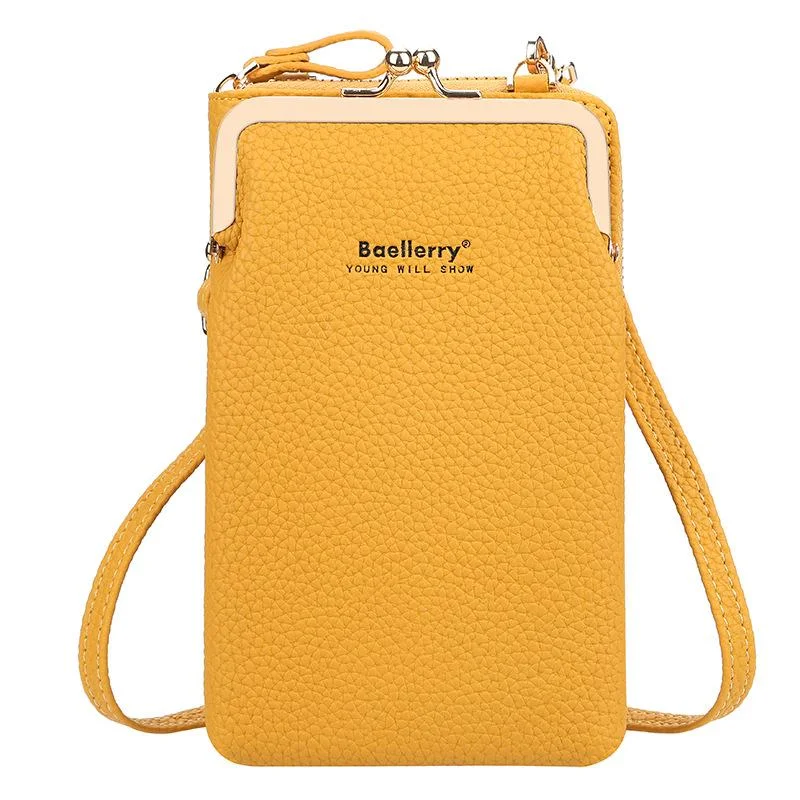 Ladies vertical lychee pattern shoulder messenger bag