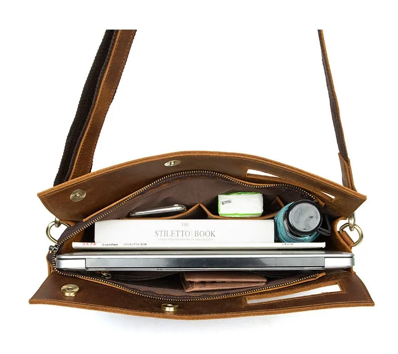Men's Leather Should Bag A4 Size Briefcase