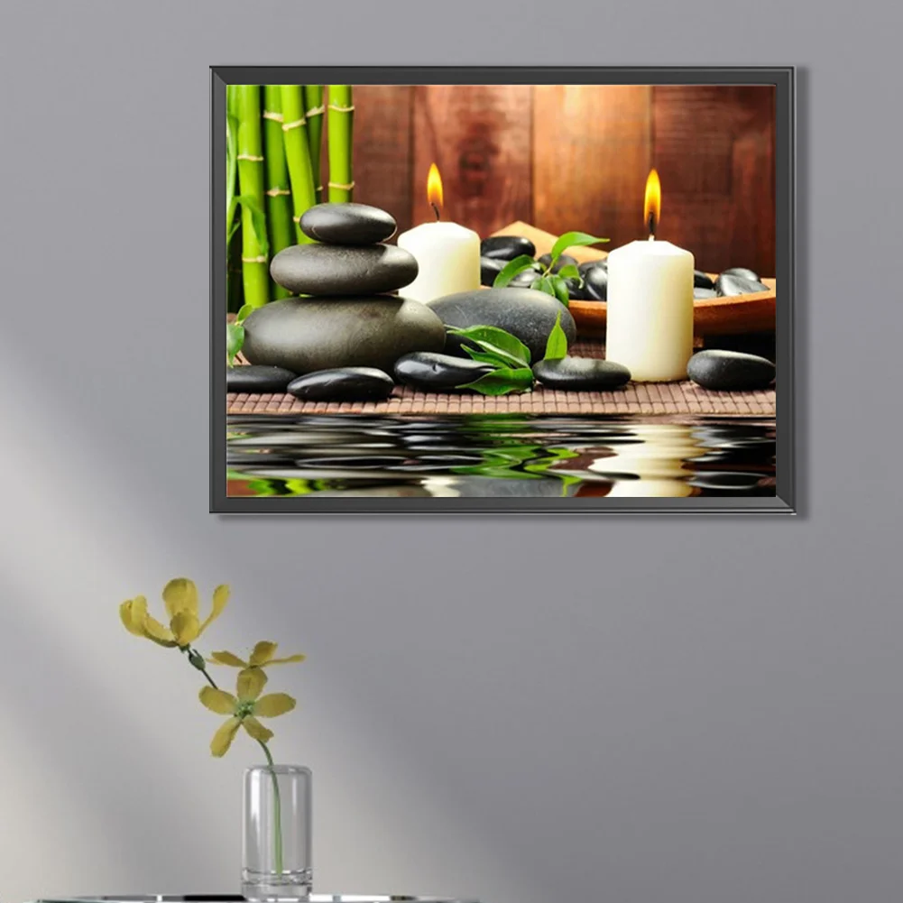 Full Round Diamond Painting 40*30cm - Zen Pebbles