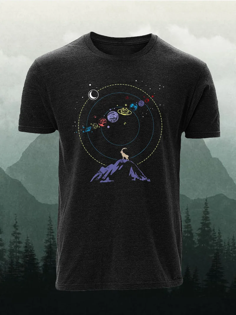Universe Mountain Sheep High Quality Short-Sleeved Shirt in  mildstyles