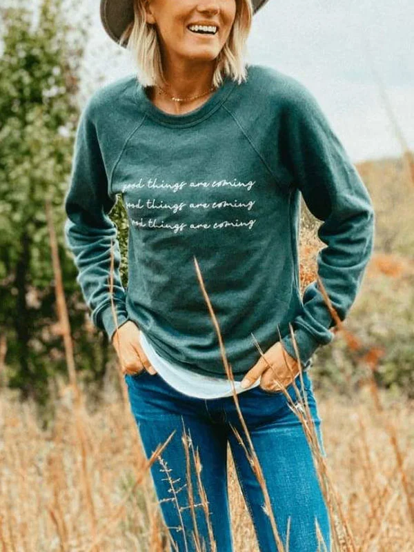 Retro daily set casual outdoor ladies sweatshirt