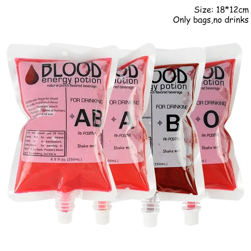 Halloween Decoration Props Skull Vampire Blood Drink Bags Halloween Party Decor Supplies Horror Halloween Accessories Ornament