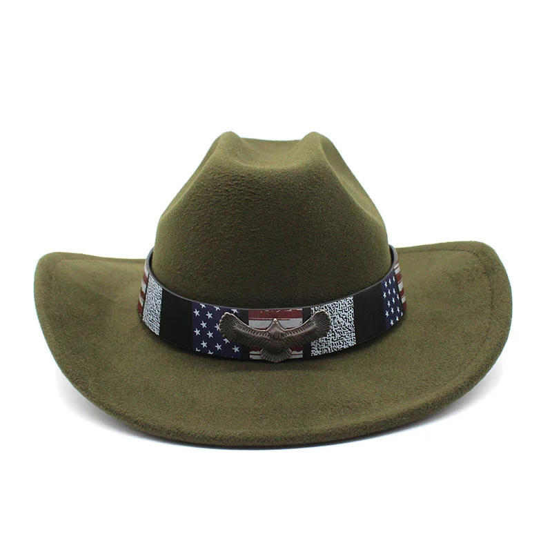 Fergus Western Cowboy Hat- Army Green