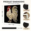 DIY Pearl Painting Rooster for Home Wall Decor with Frame(30x30cm)