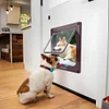 Cat Flap Door with 4 Way Security Lock Cat Dogs Flap Doors Cat Puppy Safety Gate