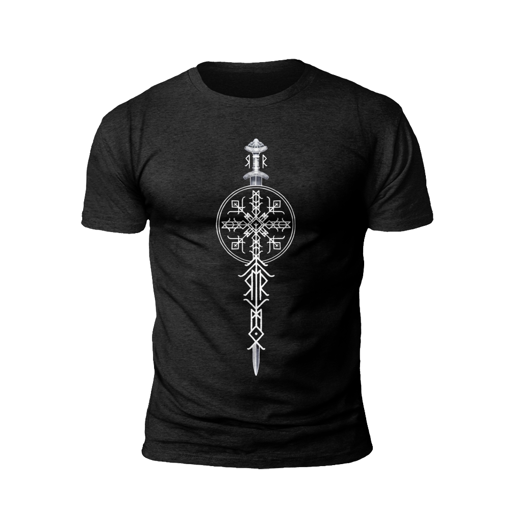 Norse Legacy: The Rune-etched Sword of Destiny T-shirt