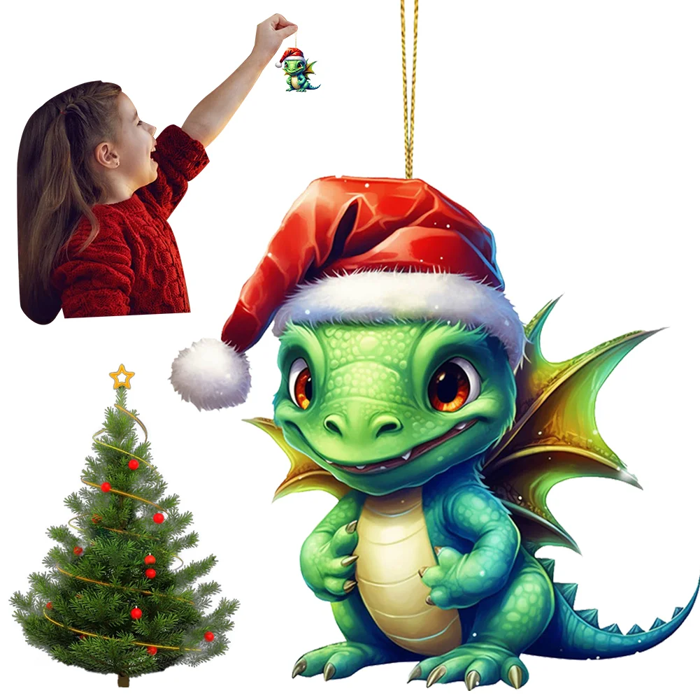 Statue Of Baby Dragon Acrylic Handmake Dinosaur Figurines Cartoon (Navy Blue)