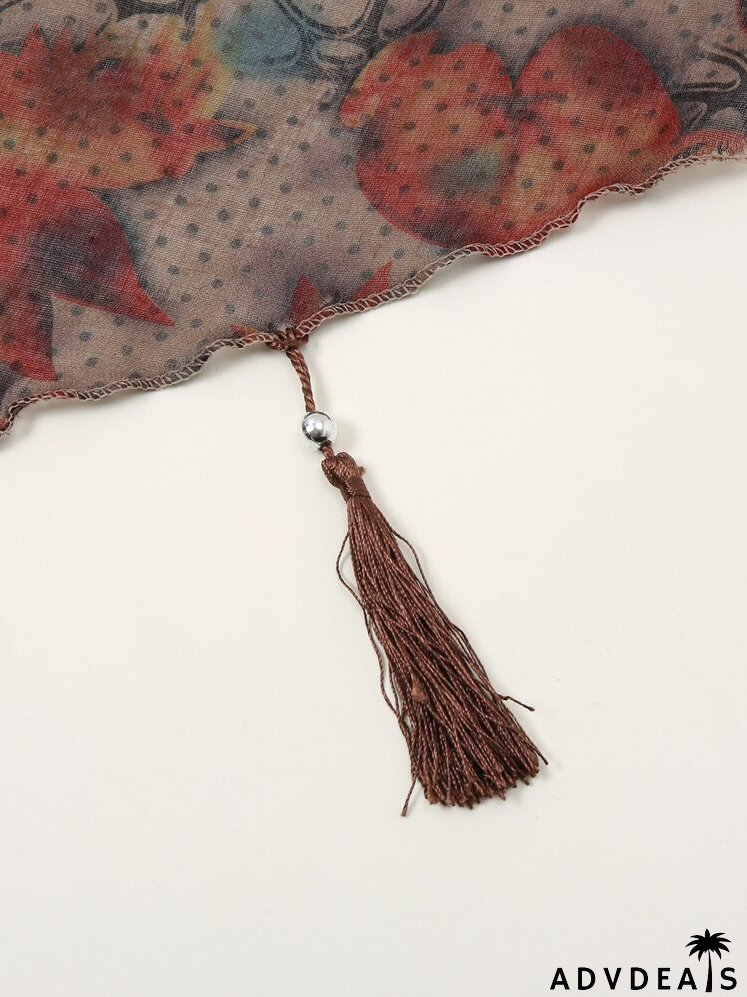 Floral Print Shawl Scarf