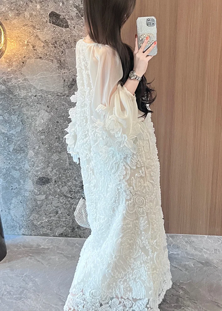 italian lace dresses Ivory French Corded Lace Dress