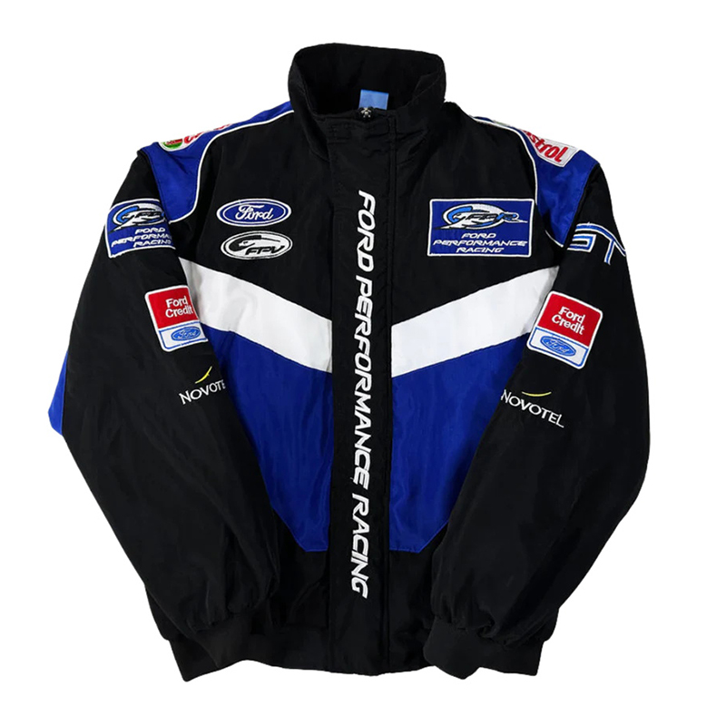 Unisex Racing Style Street Fashion Loose Racing Casual Print Jacket