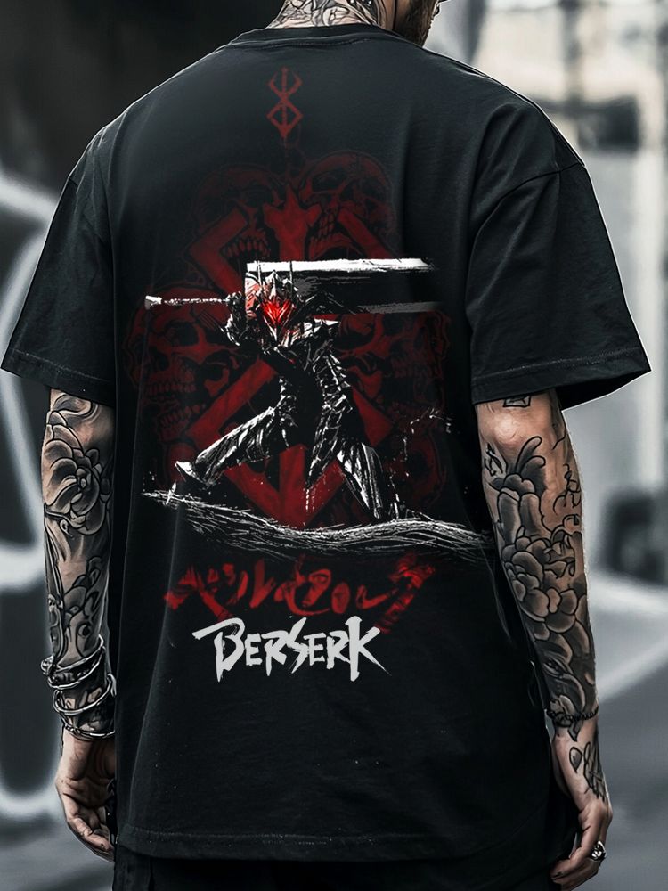 Shoptechwear Art Berserk Guts Black Swords Oversized Unisex Casual T-shirt