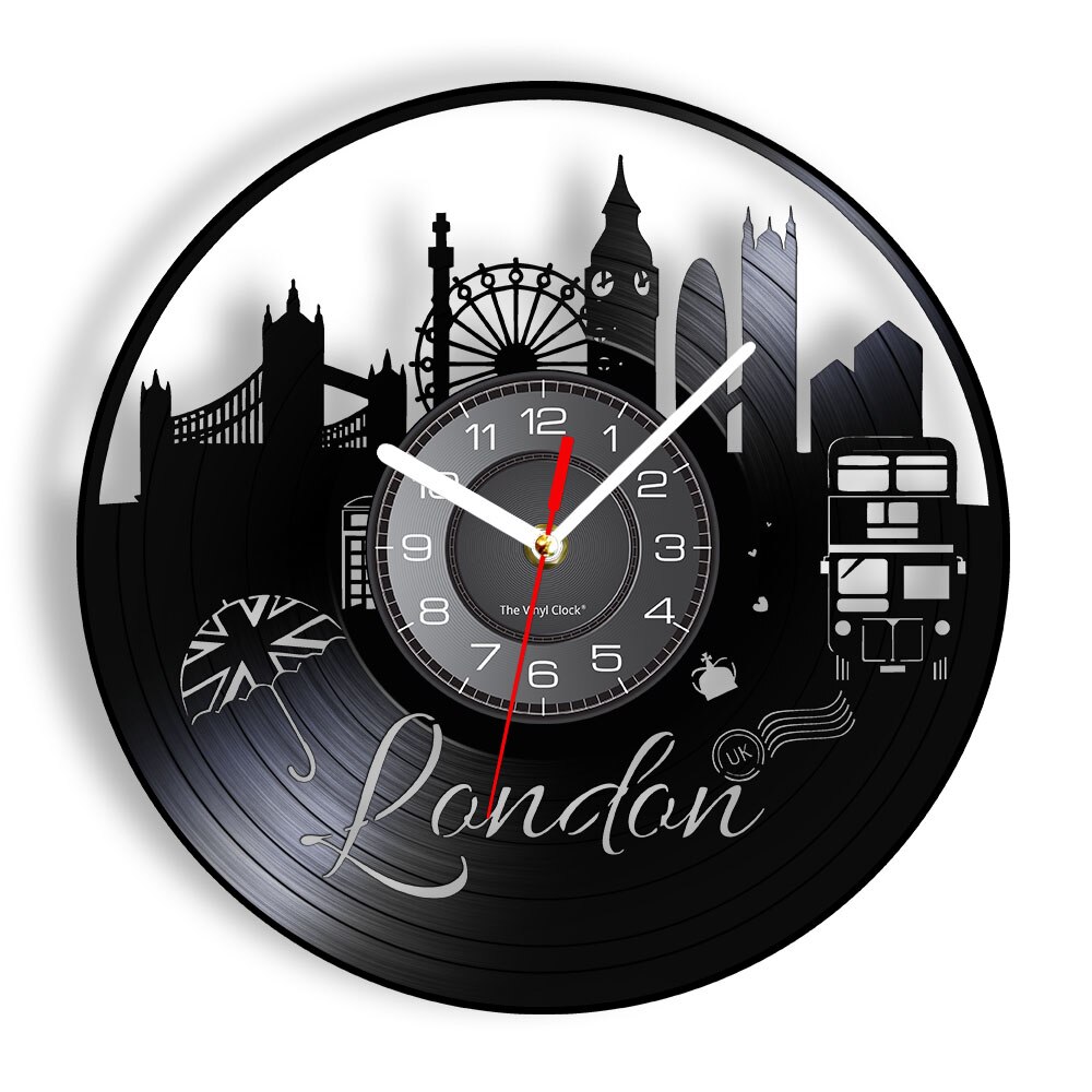 

London Modern Re - Vinyl Record Wall Clock - Without LED, 501 Original