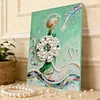(30x40cm)DIY Pearl Painting Framed Beauty Handmade Pearl Material Art Kit Living Room Decor