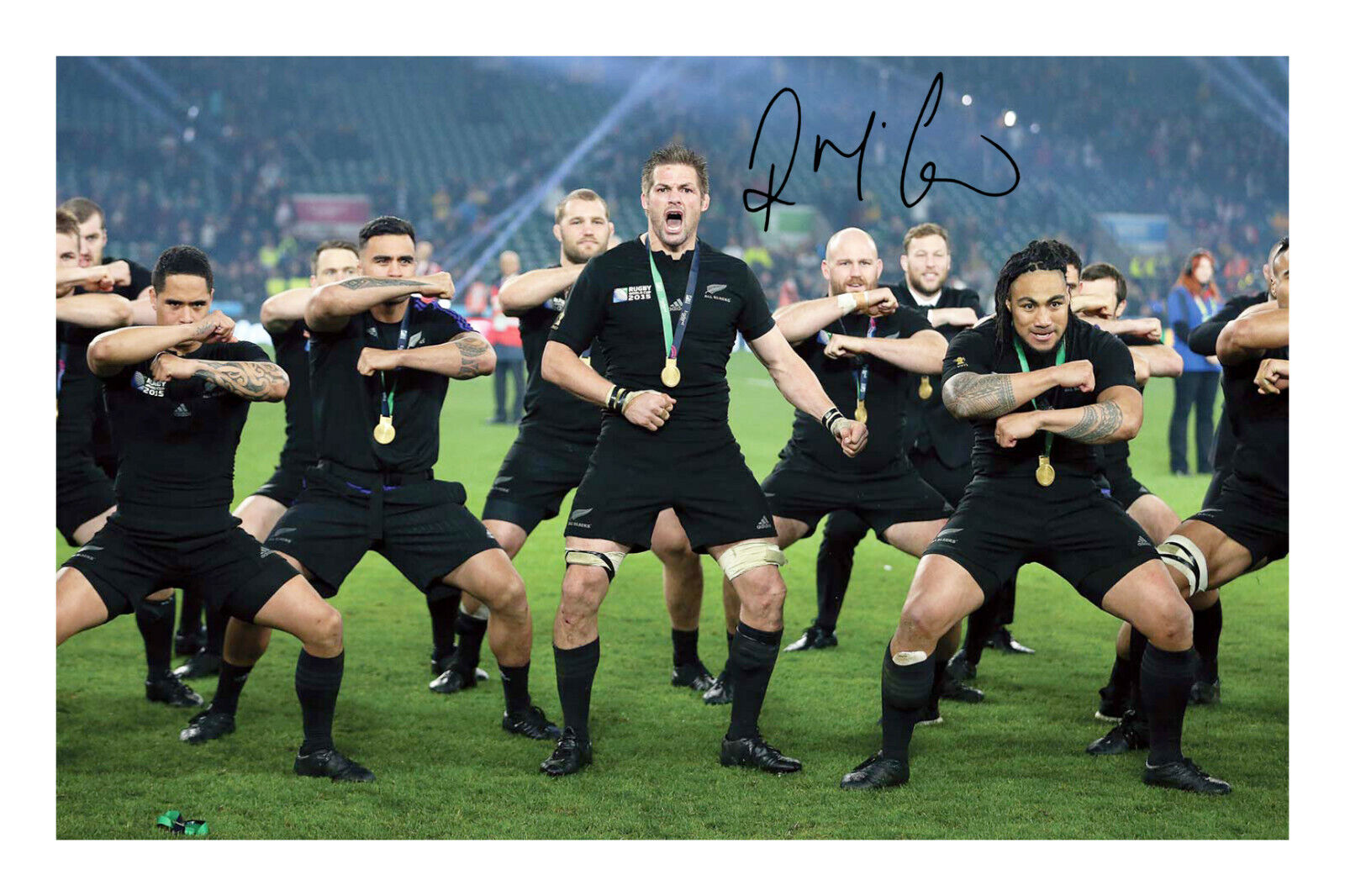 Richie McCaw Signed A4 Photo Poster painting Print Rugby World Cup New Zealand All Blacks