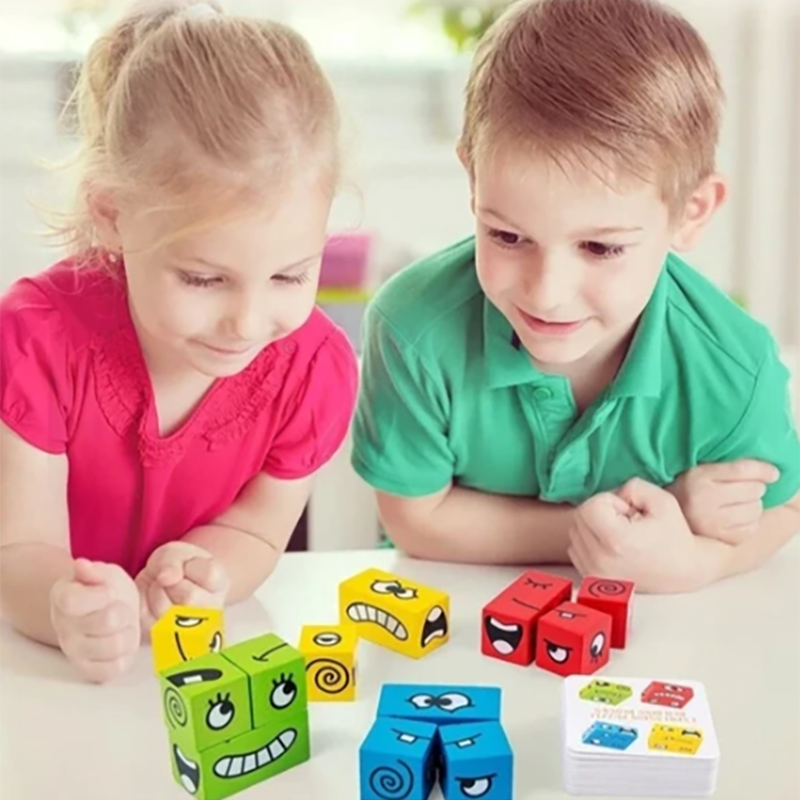 Thinking Training Children Face-Changing Rubik's Cube