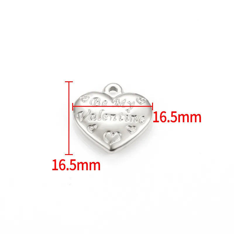 1 Piece 16.5*16.5mm 16.5*21.5mm 18*22.5mm Hole 1~1.9mm Hole 2~2.9mm 304 Stainless Steel 18K Gold Plated Moon Heart Shape Solid Color Jewelry Accessories Pendant