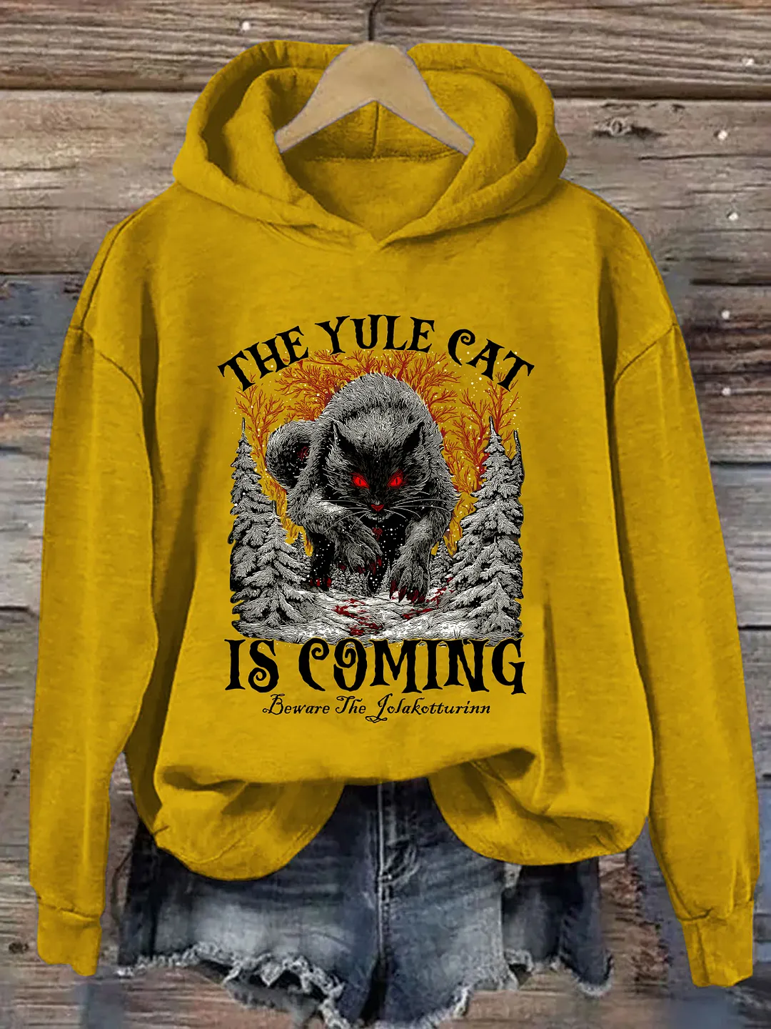 The Yule Cat Is Coming Hoodie