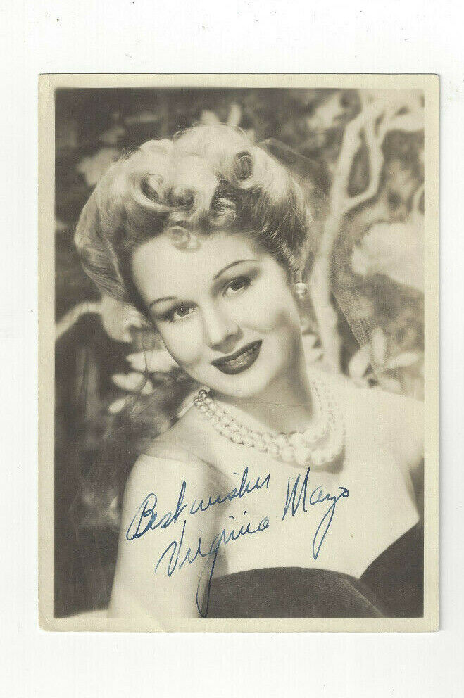 White Heat Actress Virginia Mayo  autographed 5x7 sepia tone  Photo Poster painting