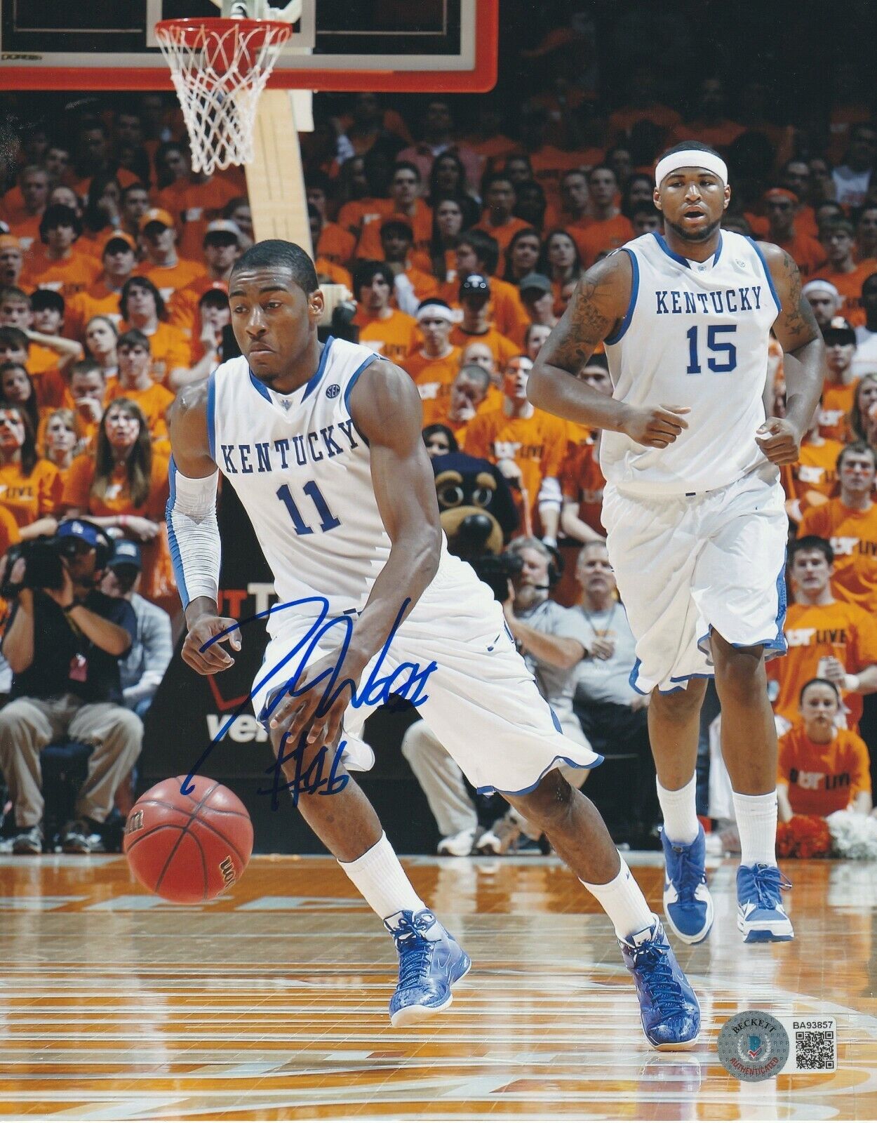 JOHN WALL Signed KENTUCKY Wildcats 8x10 Photo Poster painting w/ Beckett COA (BAS)