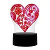 DIY Diamond Painting 7 Color Night Light Lamp Home Decoration Ornament Gift Kit(Heart)