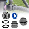 Compatible for Intex 4560 Plastic Pool Pump Hose Adaptor Leak Proof 40mm To 1.5 Inch Converter Kit Rust Proof Pool Hose Fitting Adapter Kit Pools Filter Pumps Piping Parts