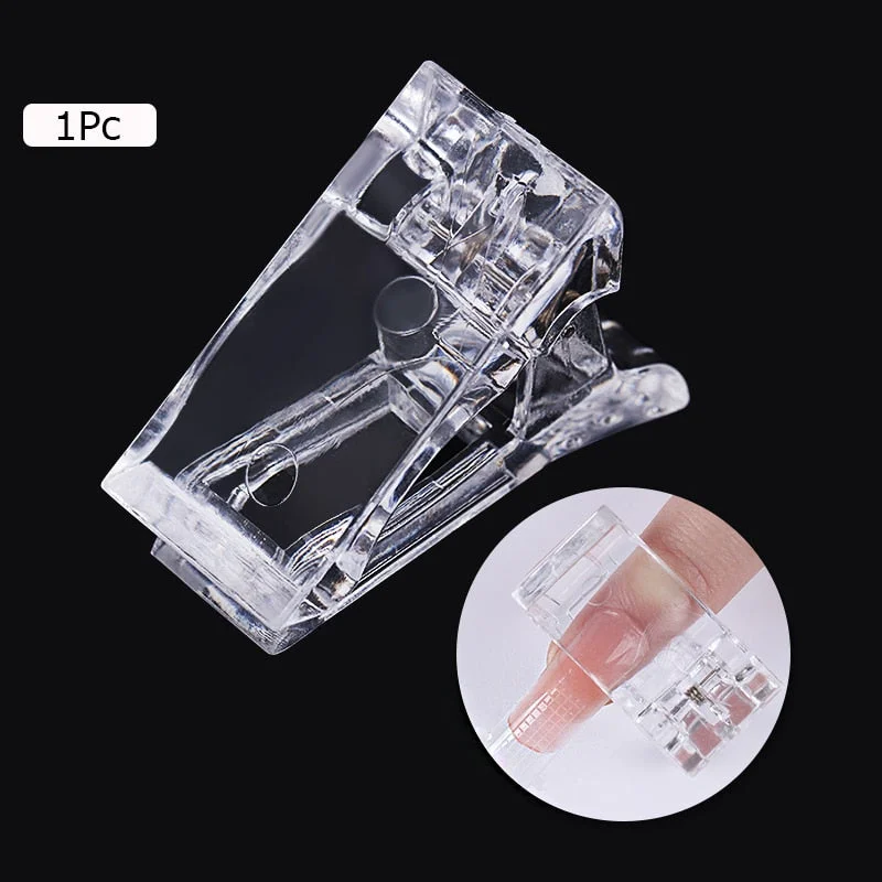 Acrylic Nail Clip Transparent Gel Quick Building Nail Tips Clips Fingernail Extension UV Clamps Manicure Nail Art Tools set