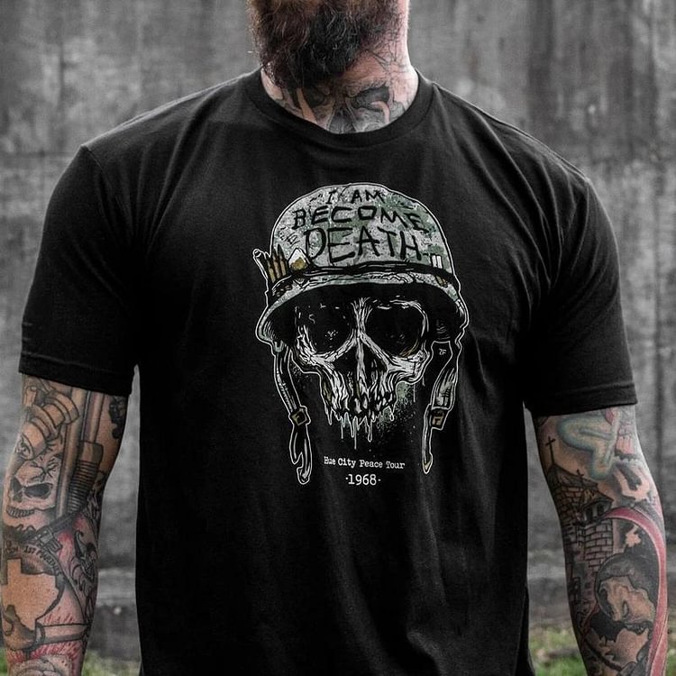 Soldier's skull printed T-shirt