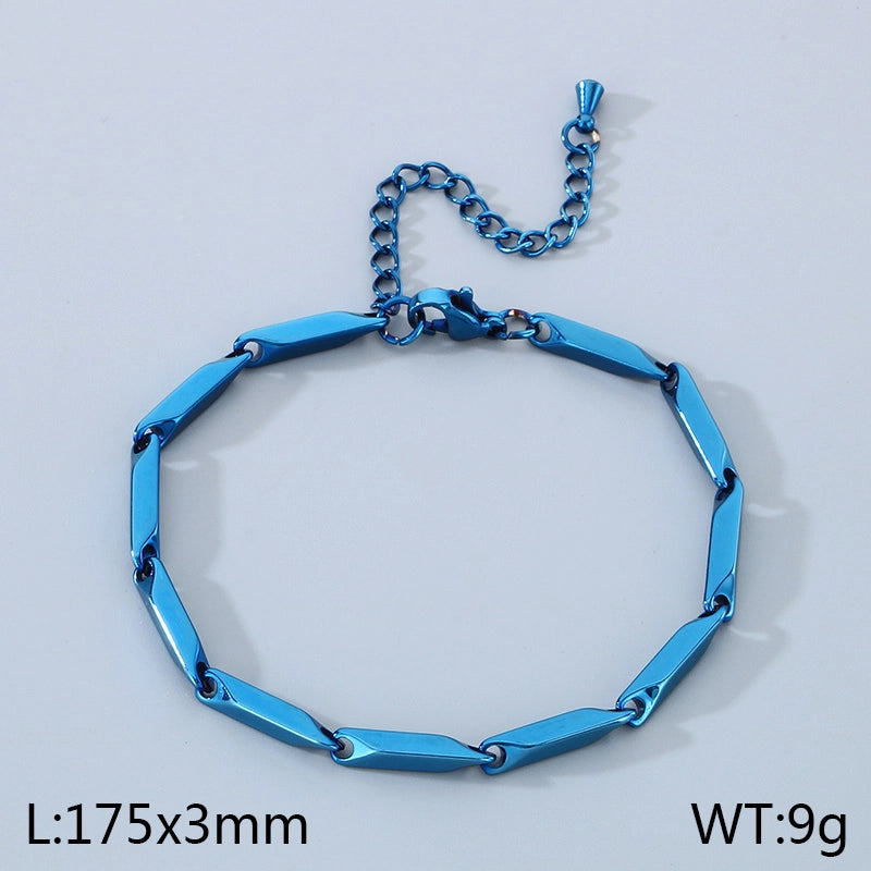 Minimalist Rhombus 304 Stainless Steel Unisex Bracelets Men Chain Bracelets