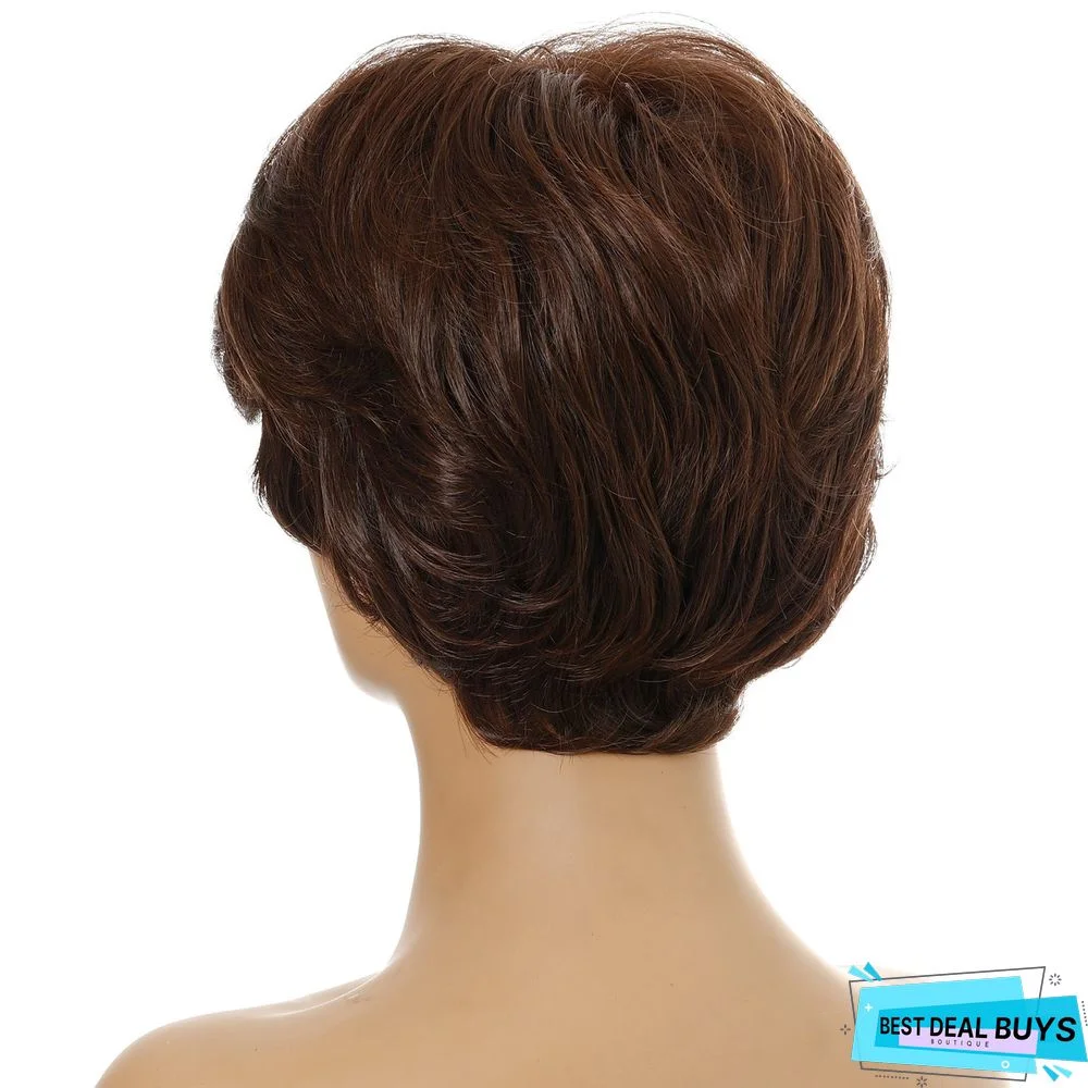 Ladies' Wigs Are Fashionable and Realistic Natural Chemical Fiber Short Curly Hair Headgear