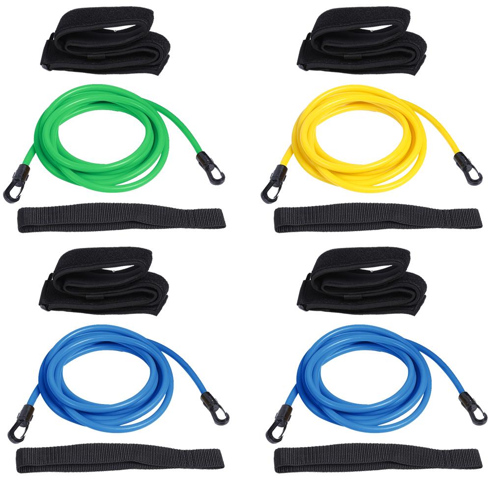 

Adjustable Swim Training Resistance Belt Swimming Exerciser Safety Rope, Blue, 501 Original