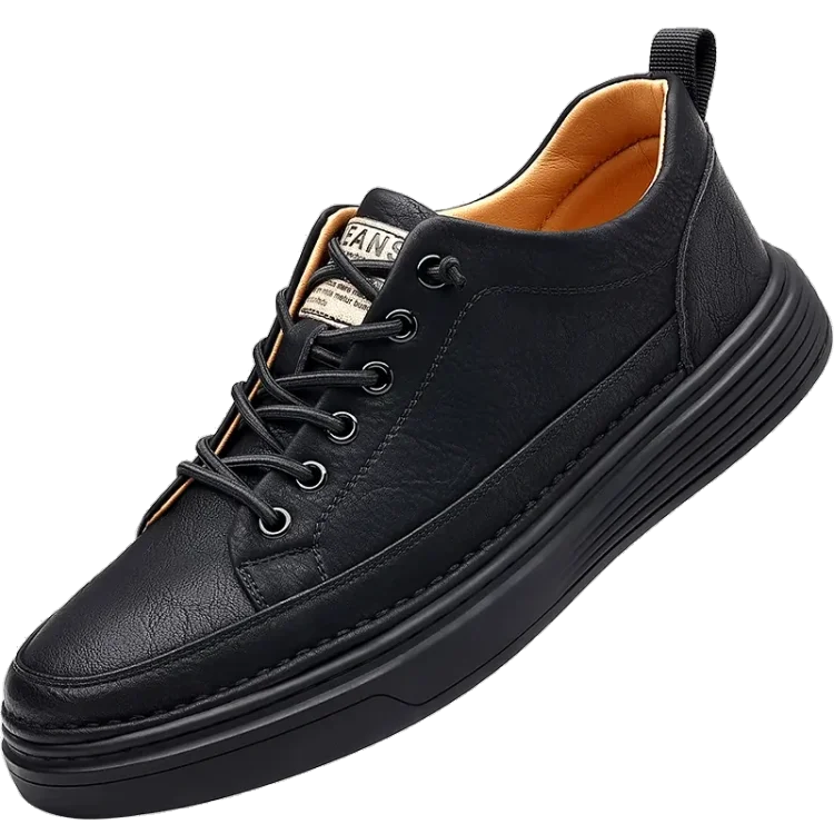 Demandernyc High Quality Men Leather Casual Business Hot Selling Leather Shoes Spring Men Outdoor Tie Up Anti Slip Casual Sports Board Shoes