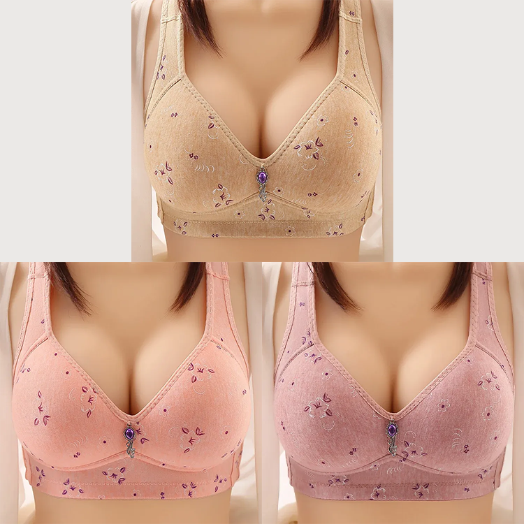 🔥Hot sale🎉Plus Size Soft And Comfortable Bra  Wire Free(3pcs--Last day 70% OFF) 