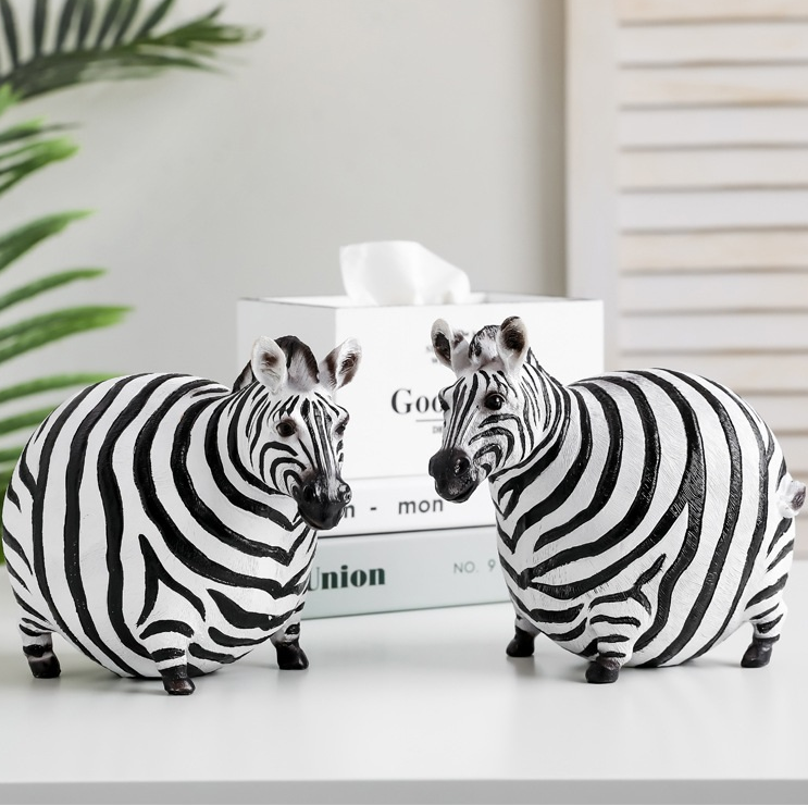 fat zebra statue