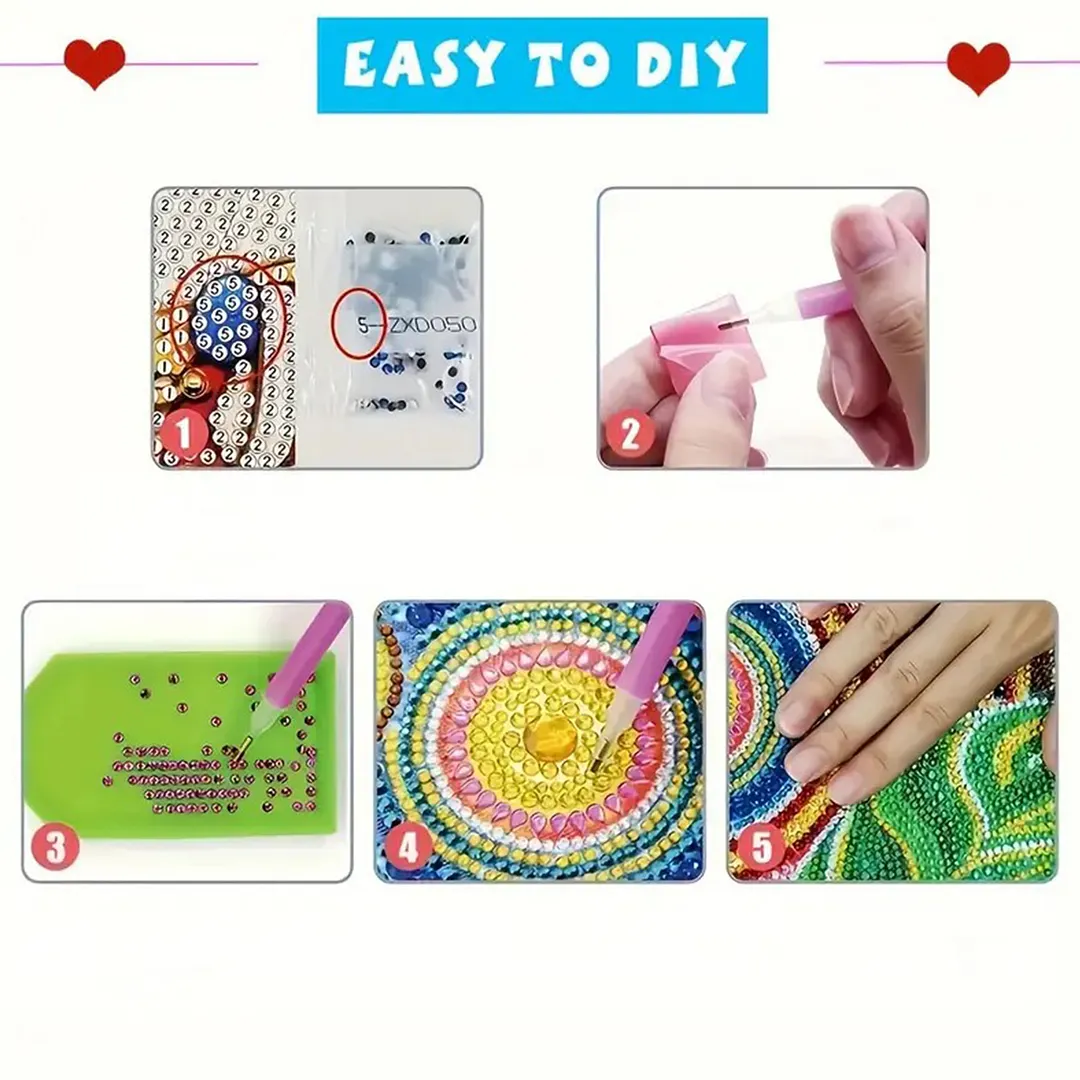 6PCS Goblins DIY Diamond Painting Greeting Card Set with Envelopes for Adults Gifts