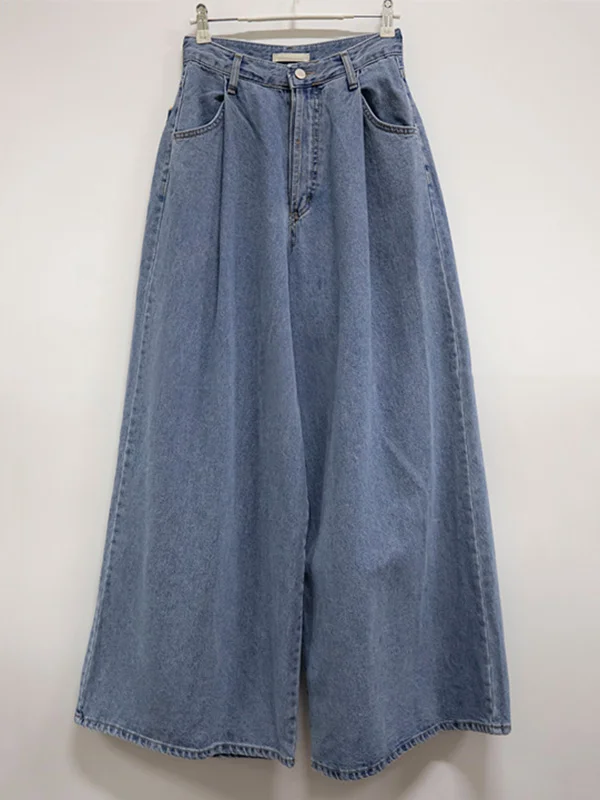 City Chic: Wide Leg Blue Jean Pants for Urban Style