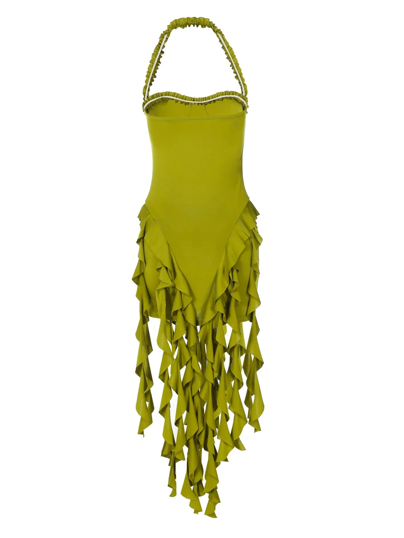 Women's Plain Ribbon Halter Neck Ruffle Hem Bodycon Dress, Sexy Y2K Octopus Dress, Chic Backless Sleeveless Mini Dresses for Party Club Dating Wear, Ladies Summer Fashion Clothes, Valentine's Day Gift for Girl Women's Plain Ribbon Halter Neck Ruffle Hem Bodycon Dress, Sexy Y2K Octopus Dress, Chic Backless Sleeveless Mini Dresses for Party Club Dating Wear, Ladies Summer Fashion Clothes, Valentine's Day Gift for Girl